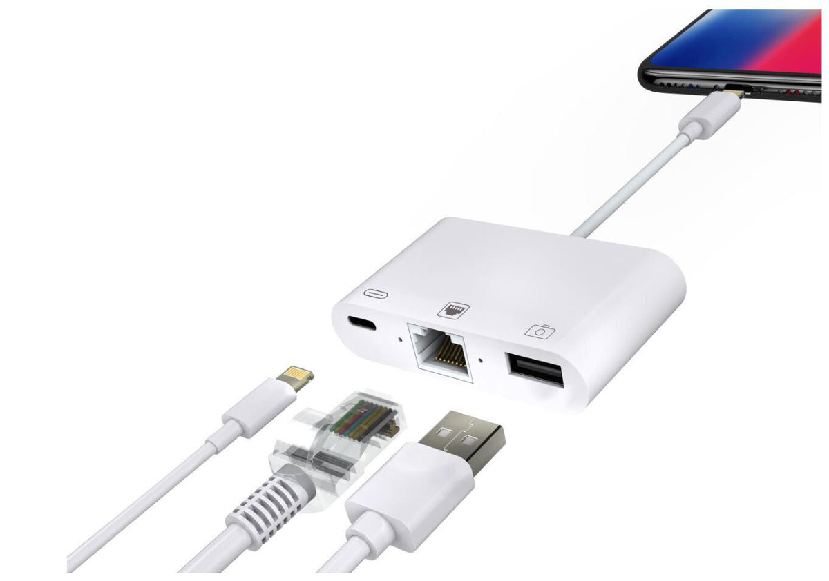 Microconnect LIGHT-HUB2 laptop dock/port replicator White