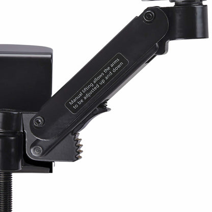 StarTech.com Adjustable Arm Rest for Office Desk, Ergonomic Arm/Elbow Support, 360-Degree Rotation, Clamp-On/No Drill Installation, Black