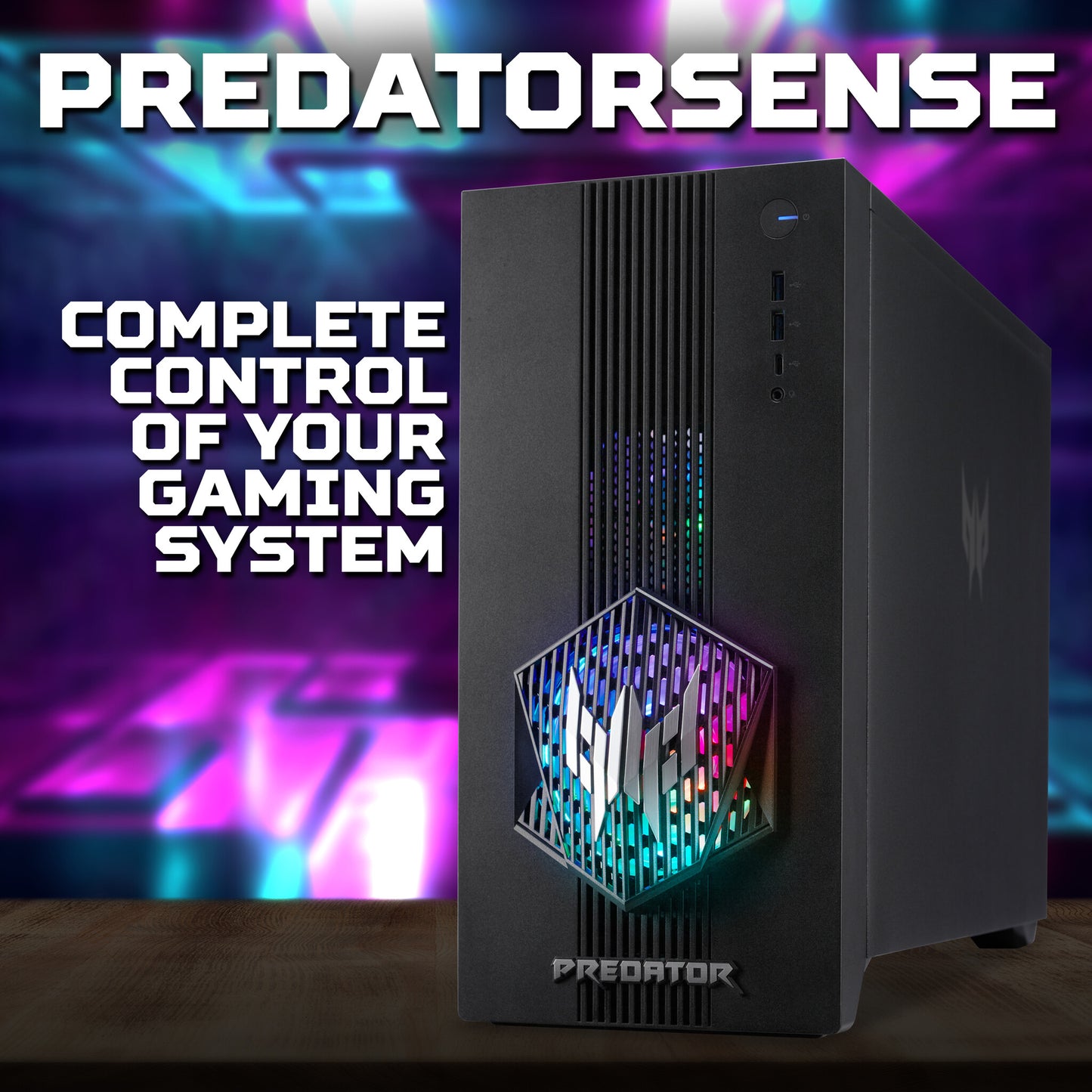 Acer Predator PO3-665 Gaming Desktop - Intel Core i5-14400F, 16GB RAM, 512GB SSD, NVIDIA GeForce RTX 5070, Windows 11, Black
