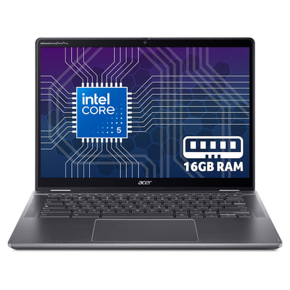 Acer Chromebook Plus Spin 514 convertible (CPE594-1N) - Intel Core 5, 16GB RAM, 256GB SSD, 14" WUXGA touchscreen, Chrome OS