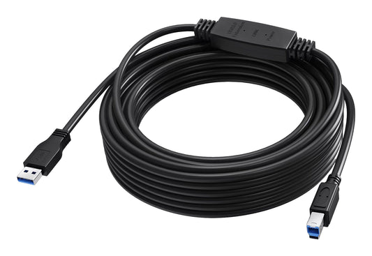 Vision TC 10MUSB3.0+/BL USB cable USB 3.2 Gen 1 (3.1 Gen 1) 10 m USB C USB B 5 Gbit/s Black