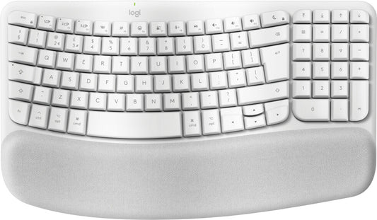 Logitech Wave Keys for Mac keyboard Home/Office Bluetooth QWERTY UK English White