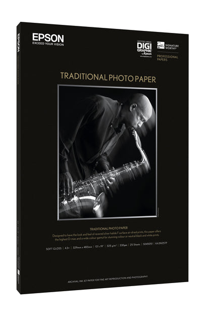 Epson Traditional Photo Paper, DIN A4, 325g/m2, 25 Sheets