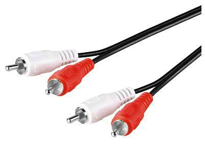 Microconnect AUDCC05 audio cable 0.5 m 2 x RCA Black