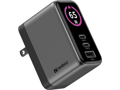 Sandberg Travel Charger PD65W Display