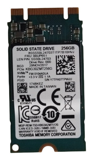 Lenovo 00UP651 internal solid state drive 256 GB M.2 PCI Express 3.0