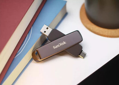 SanDisk SDDDE1-1T00-G46 USB flash drive 1 TB USB Type-C/USB Type-A 3.2 Gen 2 (3.1 Gen 2) Black