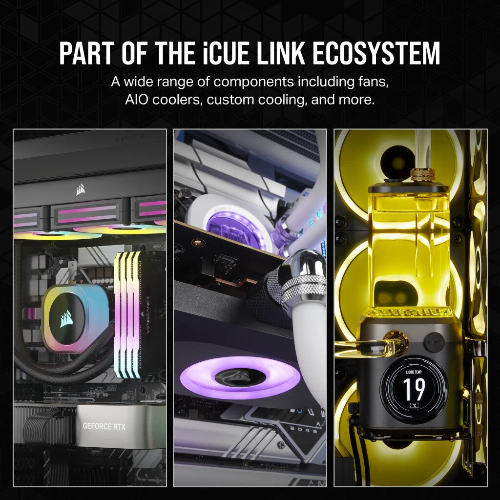 Corsair iCUE LINK RX120 RGB Computer case Fan 12 cm Black 3 pc(s)