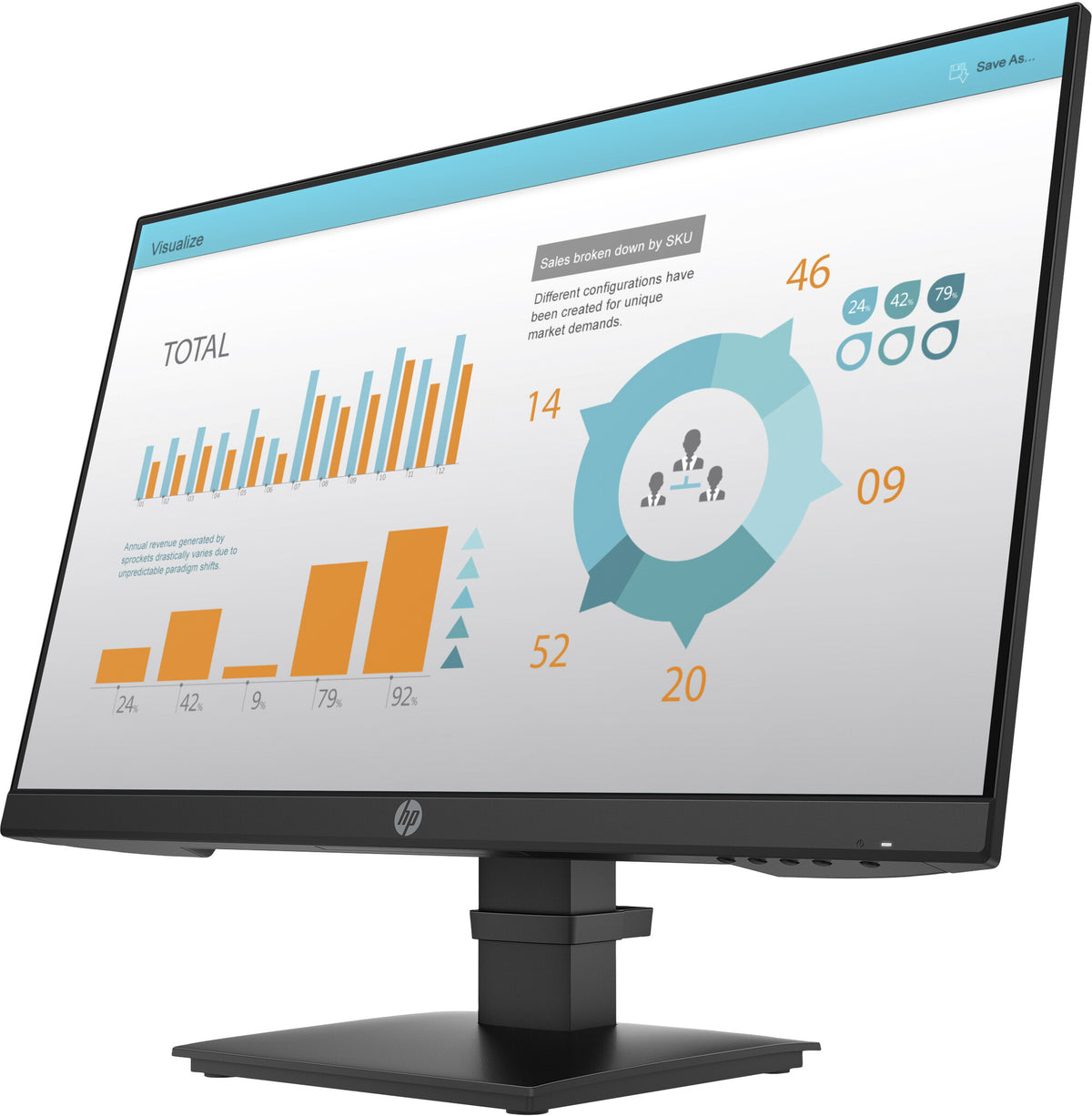 HP P-Series P24 G4 computer monitor 60.5 cm (23.8") 1920 x 1080 pixels Full HD