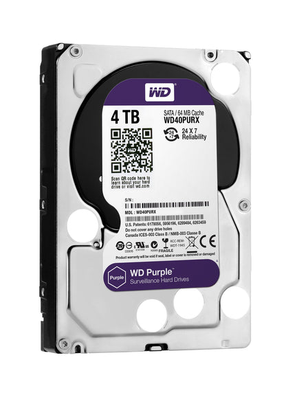 Western Digital Purple 4TB internal hard drive Variable 64 MB 3.5" Serial ATA III
