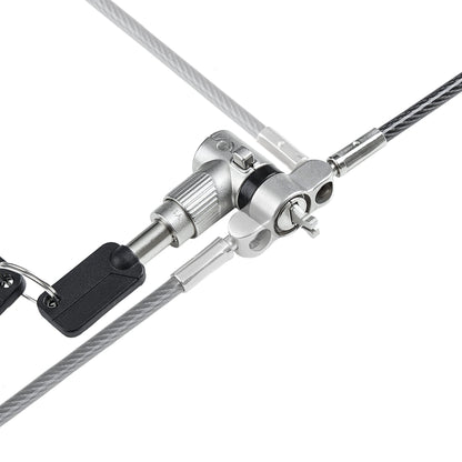 StarTech.com 3-in-1 Universal Laptop Lock 6.6ft (2m), Master Keyed Locking Cable, Compatible w/Noble Wedge®/Nano/K-Slot, Anti-Theft Cut-Resistant Cable, TAA