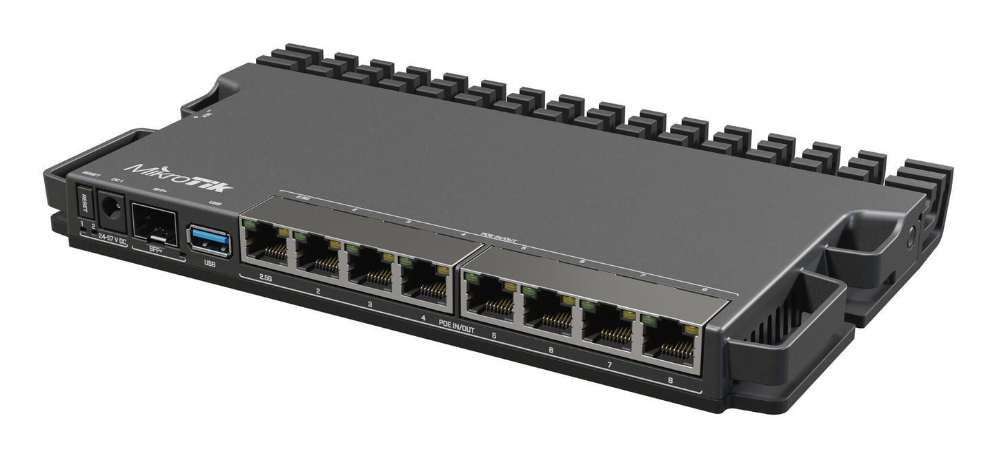 Mikrotik RB5009UPR+S+IN wired router 2.5 Gigabit Ethernet, Gigabit Ethernet Black