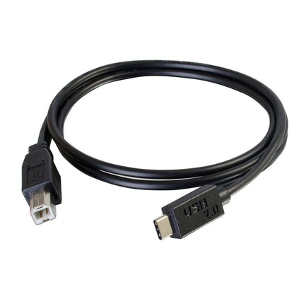 C2G 3ft (0.9m) USB 2.0 USB-C to USB-B Cable M/M - Black