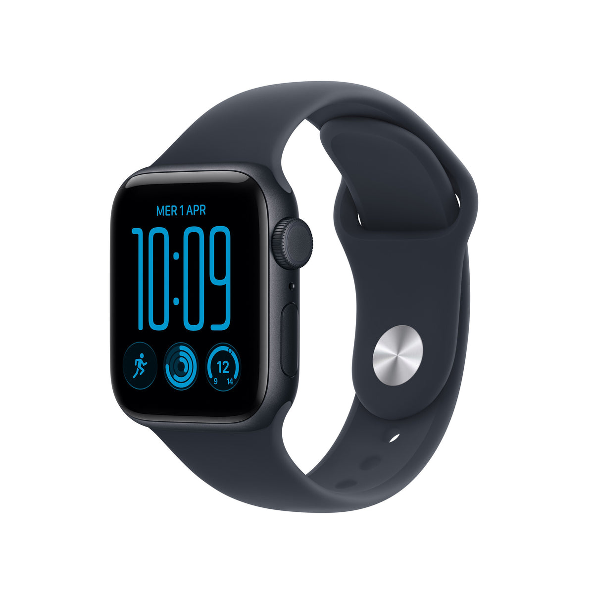 Apple Watch SE (3nd generation) SE 3 GPS + Cellular 40mm Midnight Aluminium Case with Navy Blue Sport Band - M/L