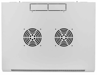 Intellinet 19" Network Cabinet - Wall Mount (Standard), 9U, 600mm Deep, Grey, Assembled, Max 60kg, Suitable also for use on desk or floor, Usable Depth 500mm, Metal & Glass Door, Back Panel, Removeable Sides, Parts for wall install (eg screws/rawl plugs)