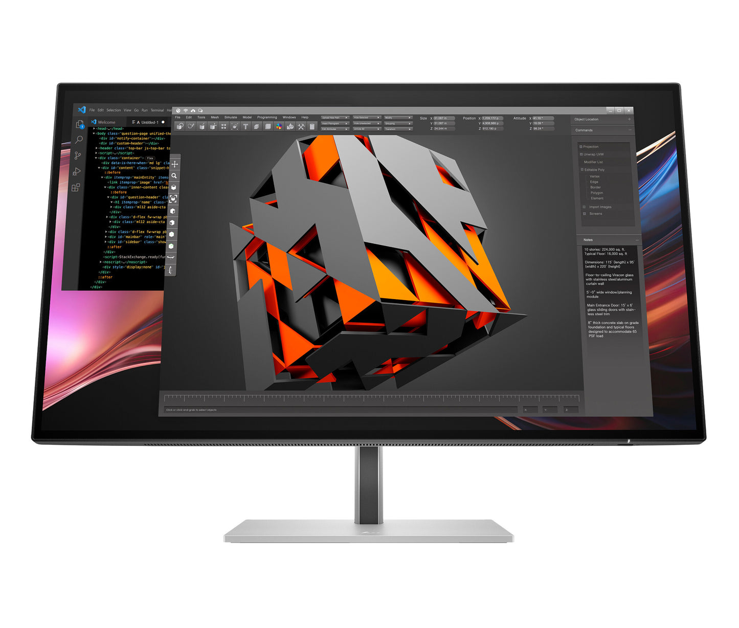 HP Series 7 Pro 27 inch QHD Thunderbolt 4 Monitor - 727pu