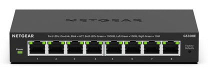 NETGEAR GS308E Managed L2/L3 Gigabit Ethernet (10/100/1000) Black