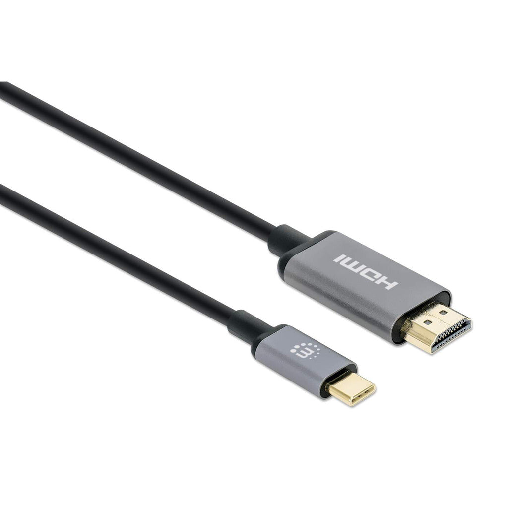 Manhattan USB-C to HDMI Cable, 4K@60Hz, 2m, Black, Three Year Warranty, Equivalent to CDP2HD2MBNL