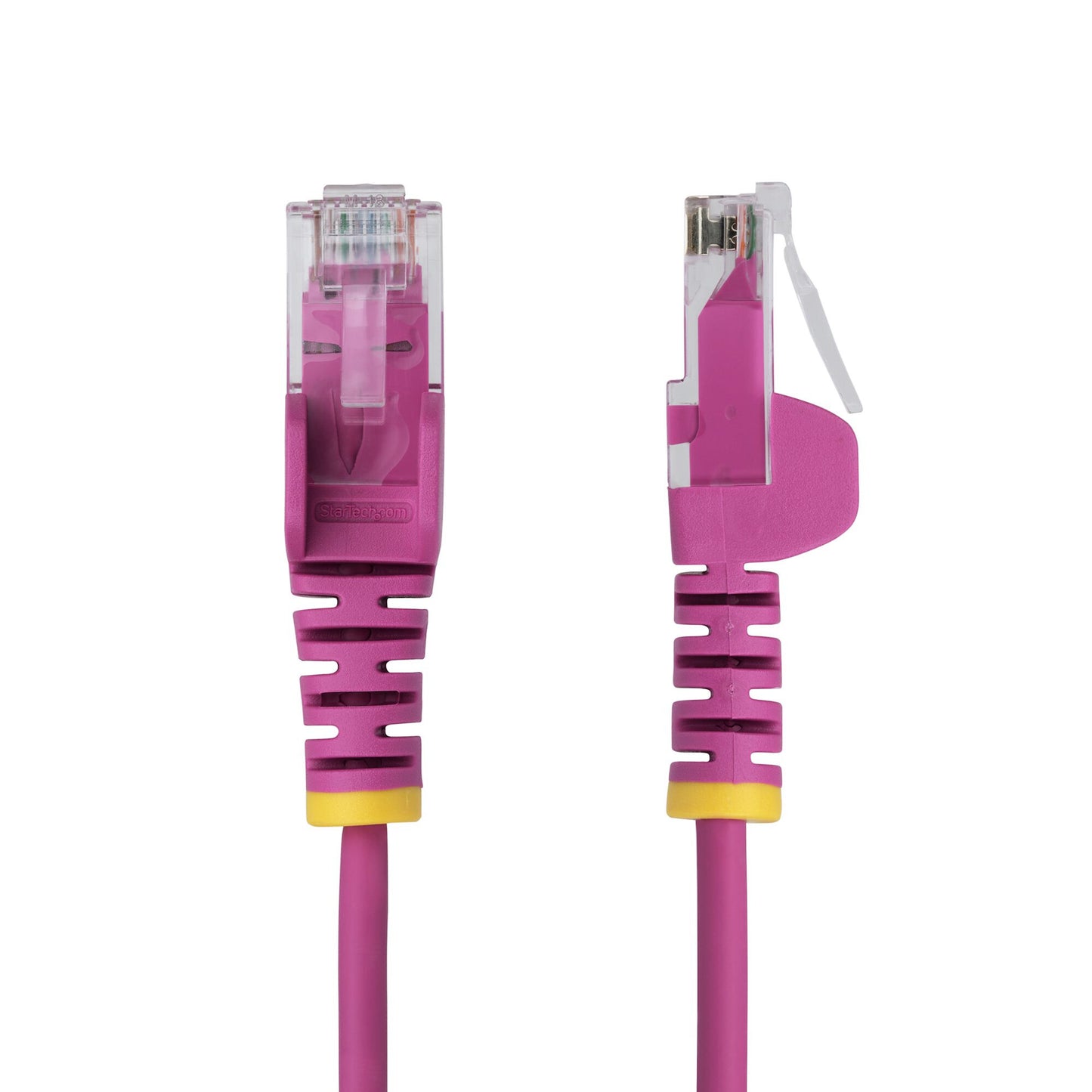 StarTech.com 50cm Pink Slim CAT6 Ethernet Cable, Snagless, 100W PoE, UTP, LSZH, 28AWG Pure Bare Copper Wire, Slim RJ45 Network Patch Cord w/Strain Reliefs, Individually Tested