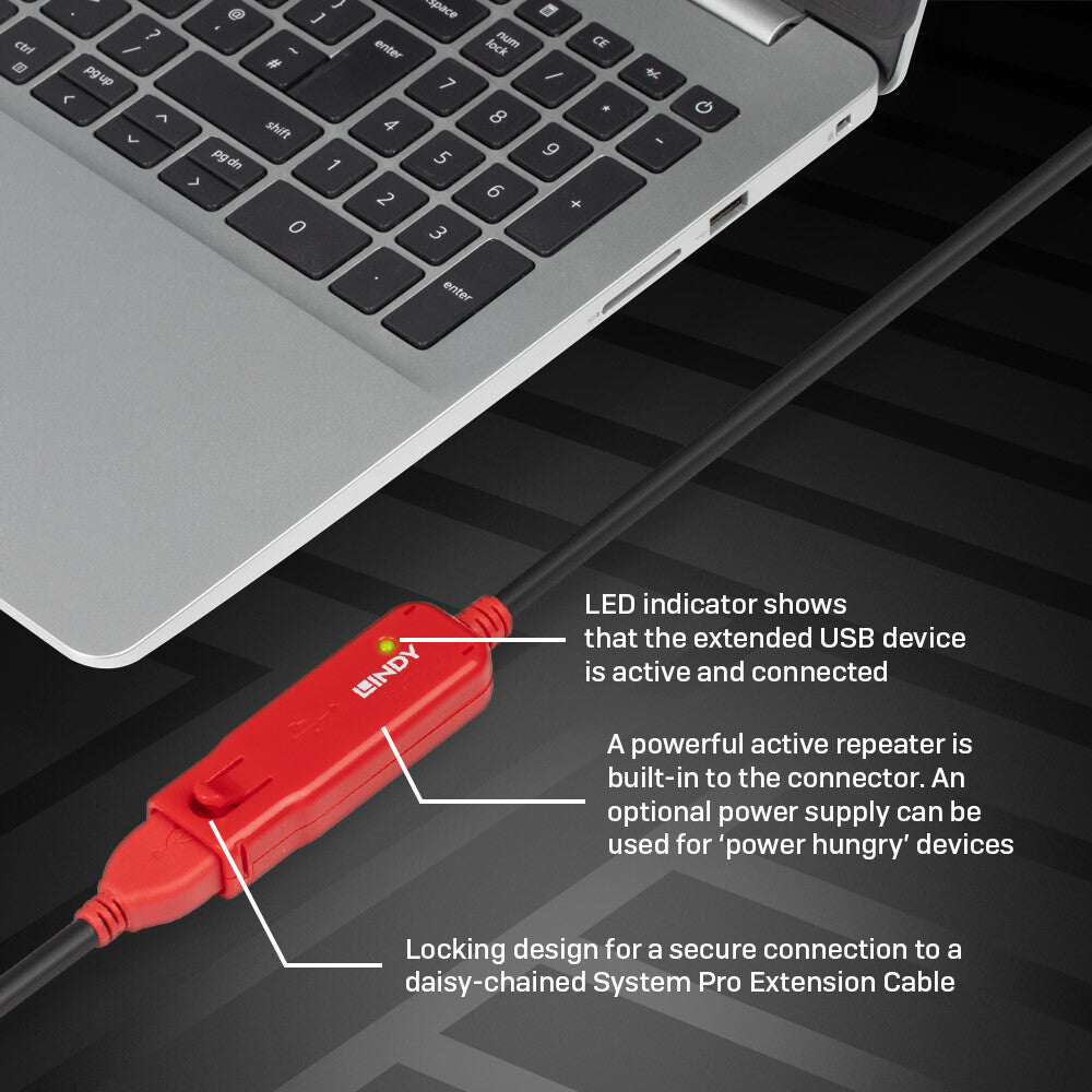 Lindy 30m USB 2.0 Active Extension Pro
