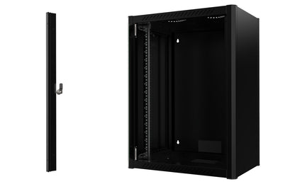 Lanview RWM16U45BL rack cabinet 16U Wall mounted rack Black