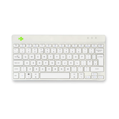 R-Go Tools Ergonomic keyboard R-Go Compact Break, compact keyboard with break software, QWERTY (UK), Bluetooth, white