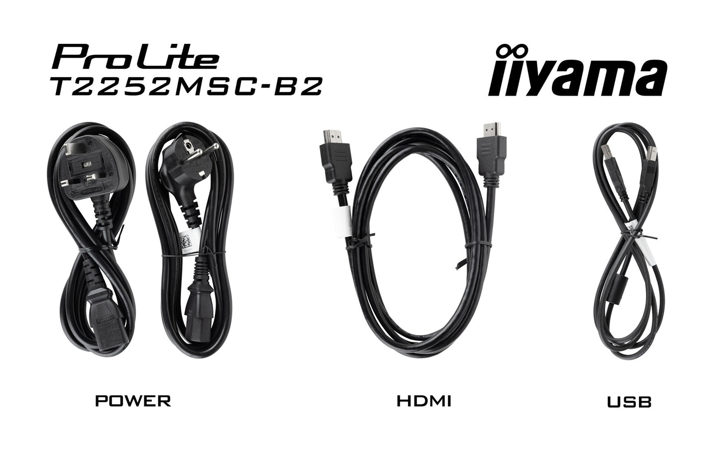 iiyama ProLite T2252MSC-B2 computer monitor 54.6 cm (21.5") 1920 x 1080 pixels Full HD LCD Touchscreen Black