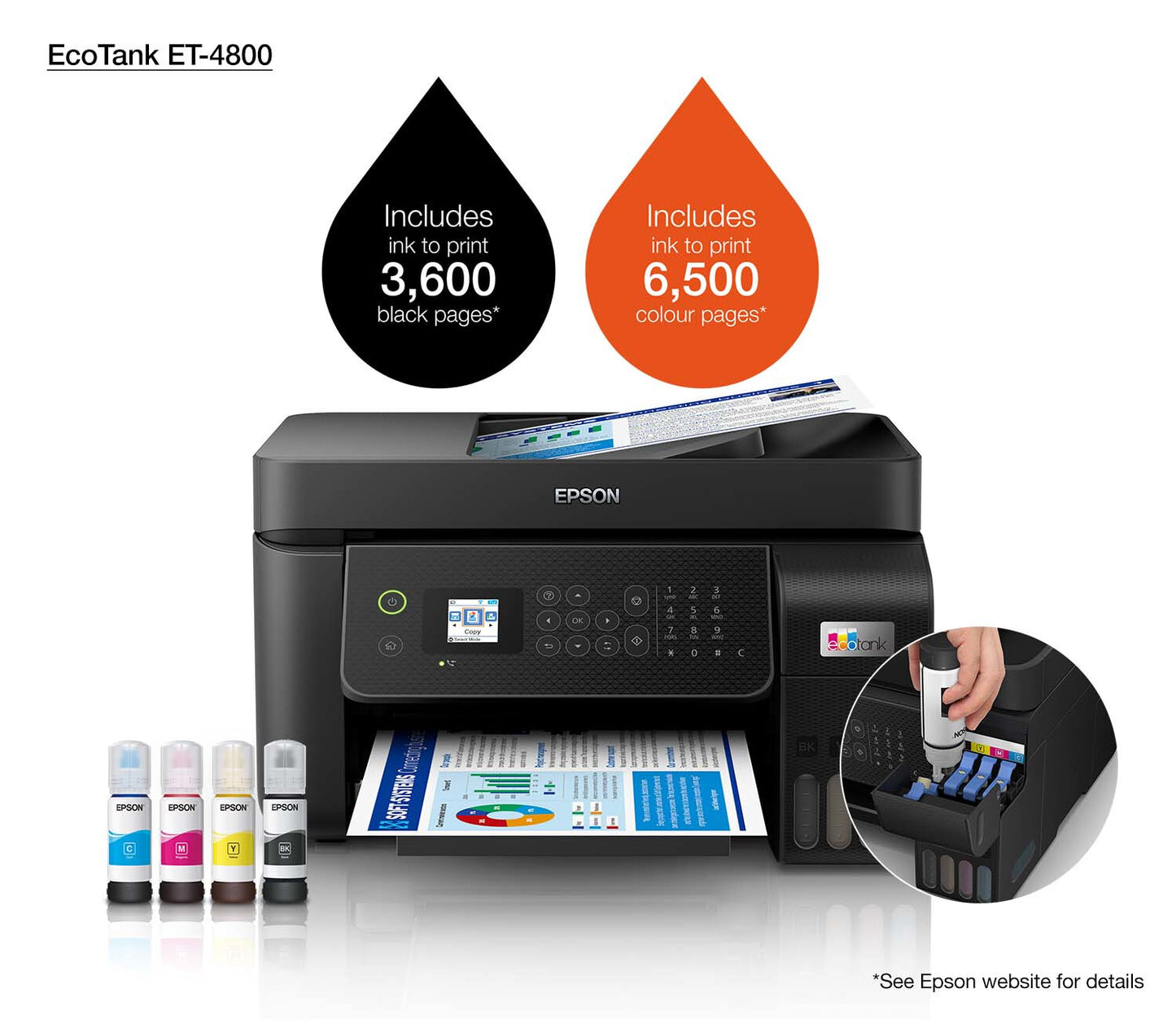 Epson EcoTank ET-4800 Inkjet A4 5760 x 1440 DPI 33 ppm Wi-Fi