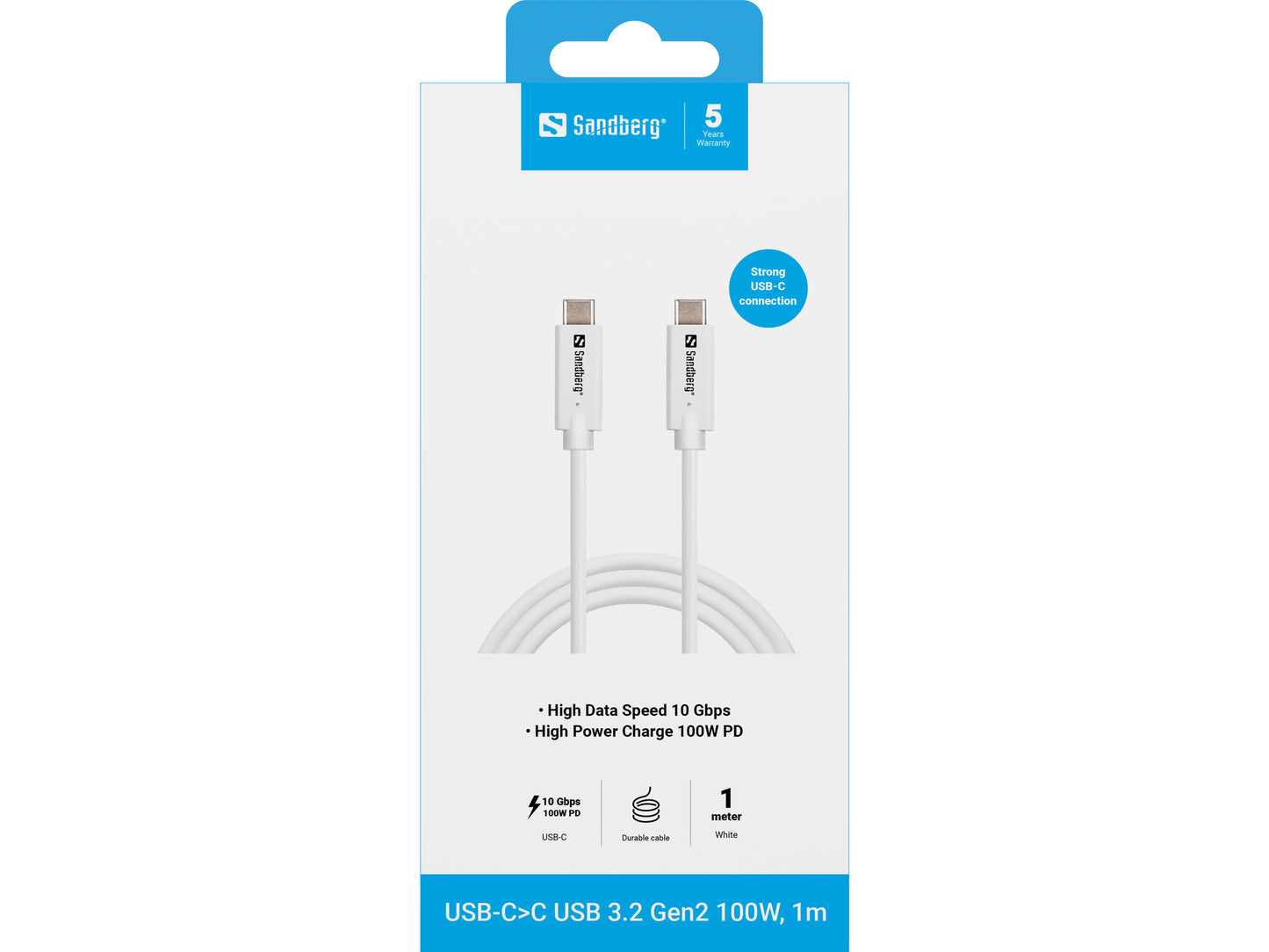 Sandberg USB-CC USB 3.2 Gen2 100W, 1M