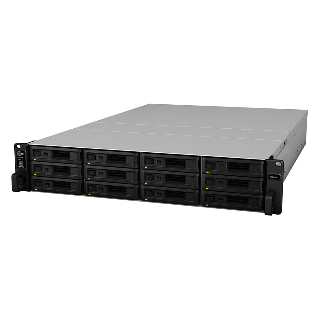 Synology RackStation RS3618xs NAS Rack (2U) Intel® Xeon® D D-1521 8 GB DDR4 216 TB HDD DiskStation Manager Black