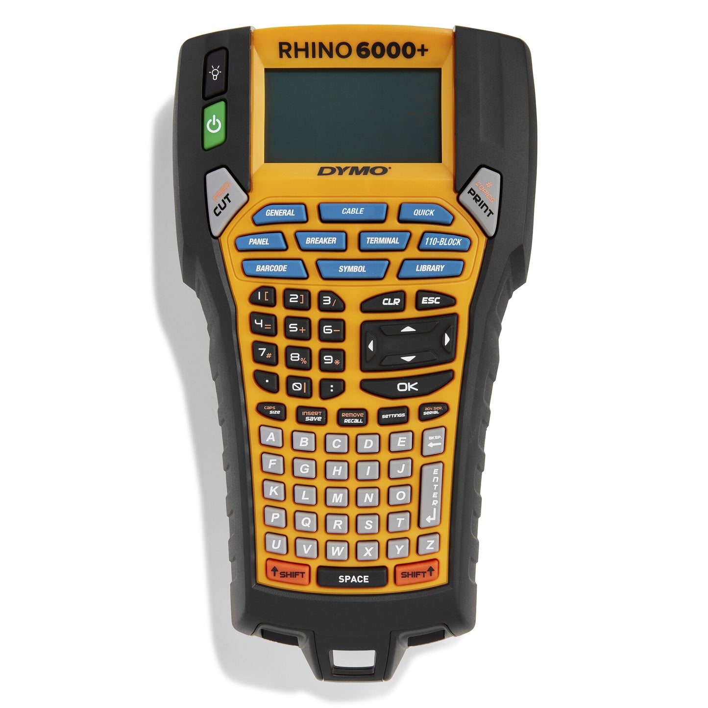 DYMO Rhino 6000+ Industrial Label Maker | Computer Connected Label Printer with Hard Carry Case | Includes 1 Vinyl Tape Cassette1 Flexible Nylon Tape Cassette and Rechargeable Lithium Ion Battery