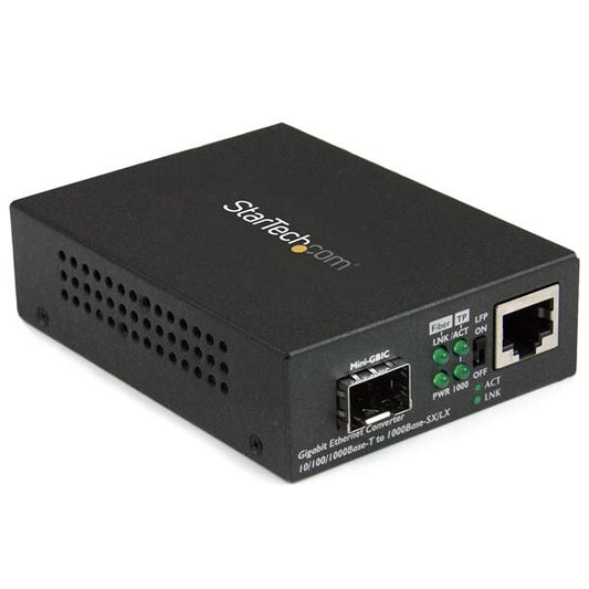 StarTech.com Gigabit Ethernet Fiber Media Converter with Open SFP Slot