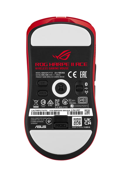 ASUS ROG Harpe II Ace RED mouse Gaming Right-hand RF Wireless + Bluetooth + USB Type-A Optical 42000 DPI