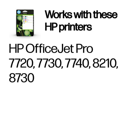 HP 953 4-pack Black/Cyan/Magenta/Yellow Original Ink Cartridges