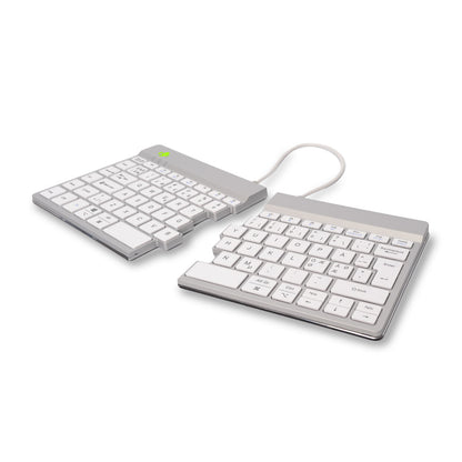 R-Go Tools Ergonomic keyboard R-Go Split Break with break software, ergonomic split keyboard, QWERTY (NORDIC), Bluetooth, white