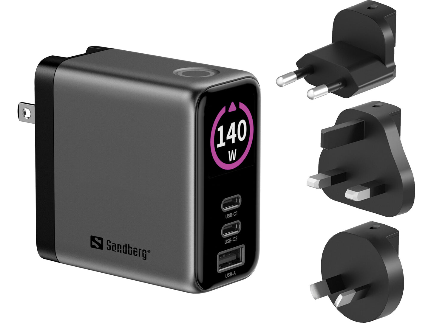 Sandberg Travel Charger PD140W Display
