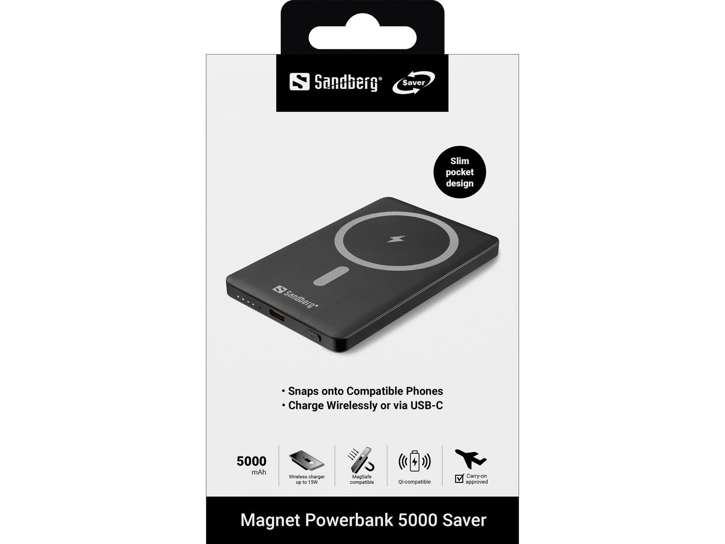 Sandberg Magnet Powerbank 5000 Saver