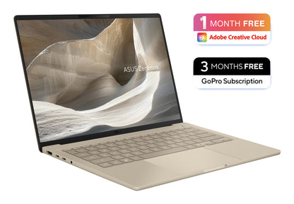 ASUS Zenbook A14 UX3407NA-QD069W Copilot+ PC Snapdragon X2E-88-100 Laptop 35.6 cm (14") WUXGA 16 GB LPDDR5x-SDRAM 1 TB SSD Wi-Fi 7 (802.11be) Windows 11 Home Beige