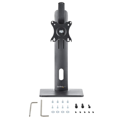 StarTech.com Free Standing Single Monitor Mount - Height Adjustable Monitor Stand - For VESA Mount Displays up to 32" (15lb/7kg) - Ergonomic Monitor Stand for Desk - Tilt/Swivel/Rotate