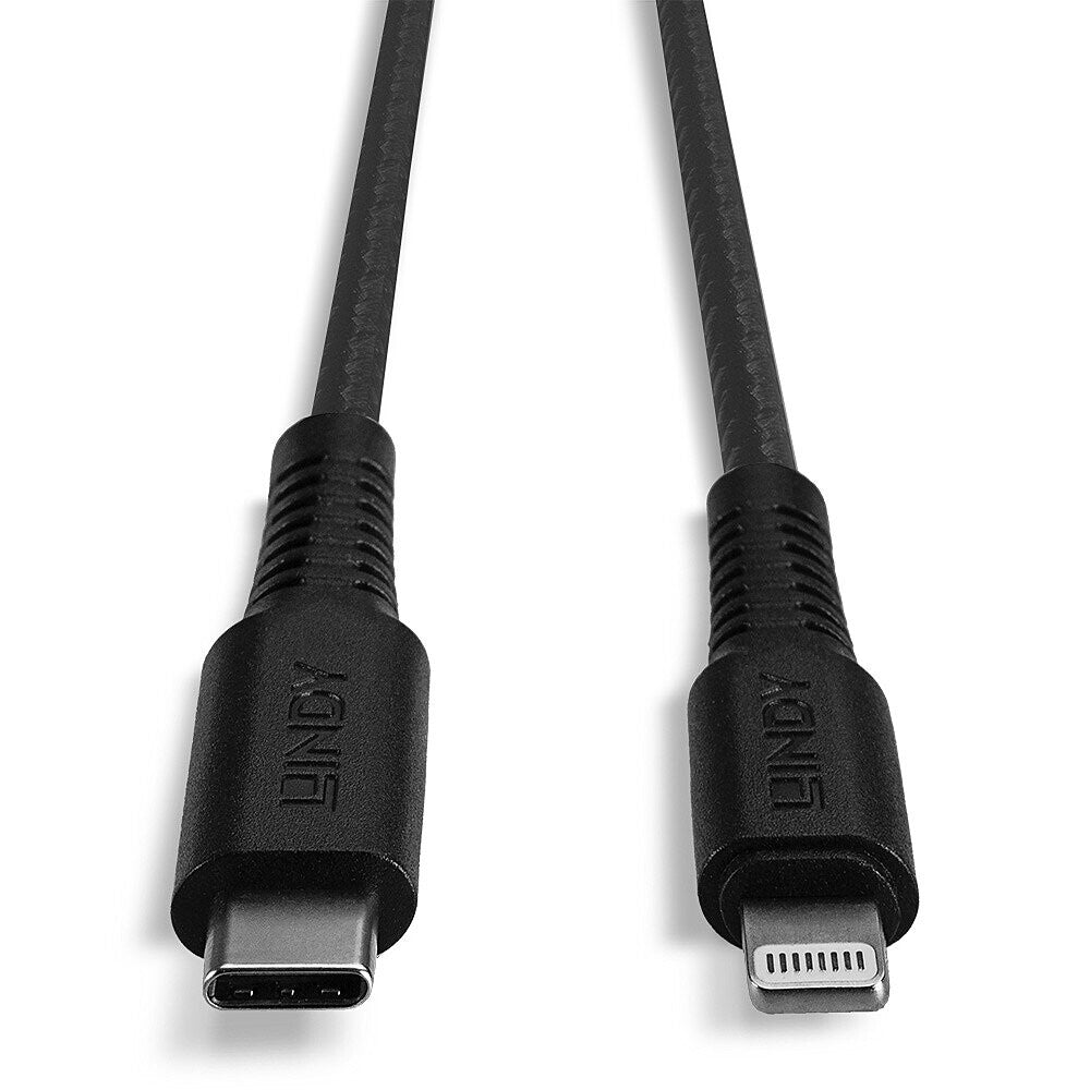 Lindy 0.5m Reinforced USB Type C to Lightning Charge and Sync Cable
