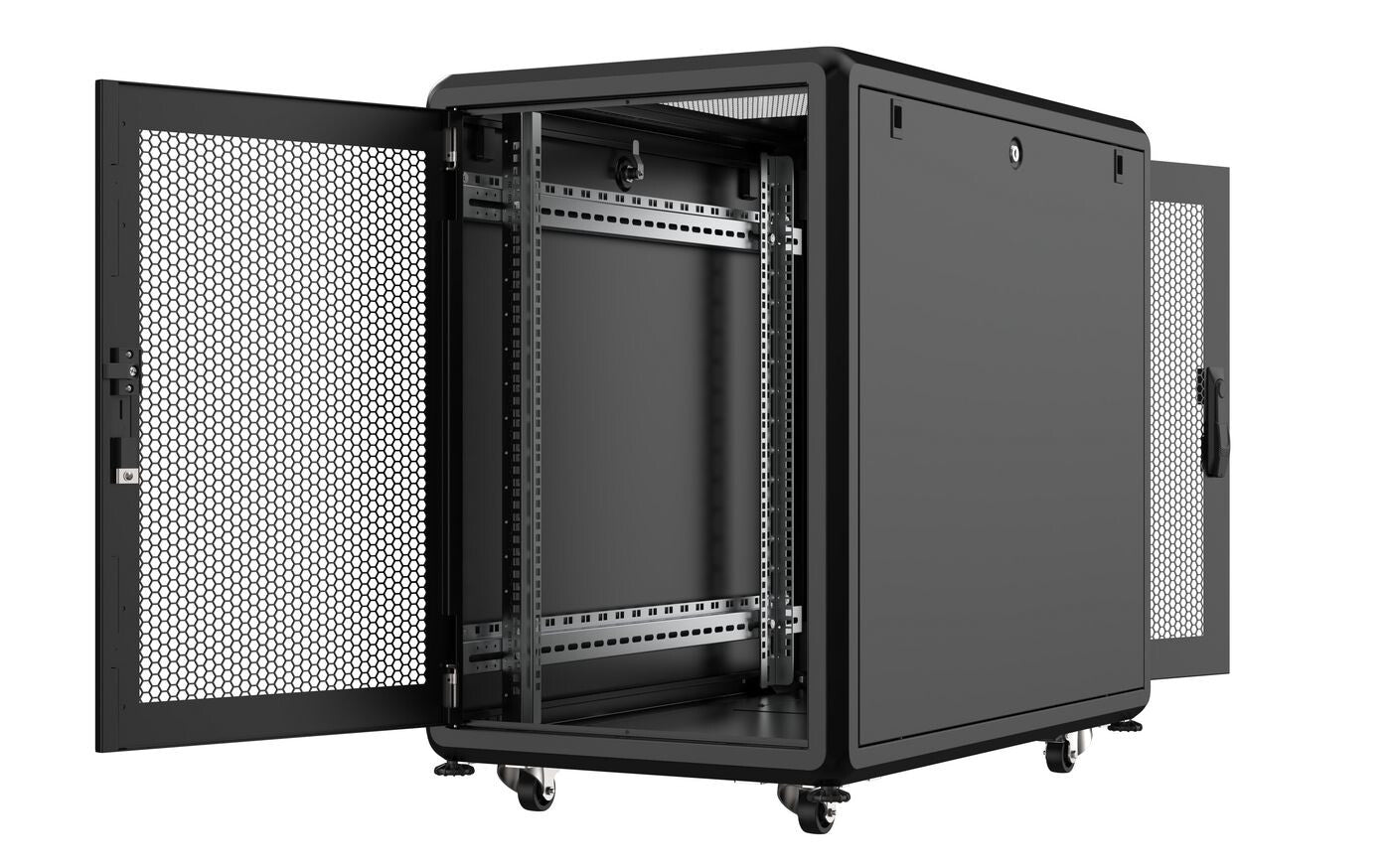 Lanview RSL16U61BL rack cabinet 16U Freestanding rack Black