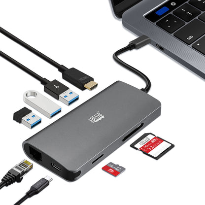Adesso AUH-4030 laptop dock/port replicator USB 3.2 Gen 1 (3.1 Gen 1) Type-C Grey