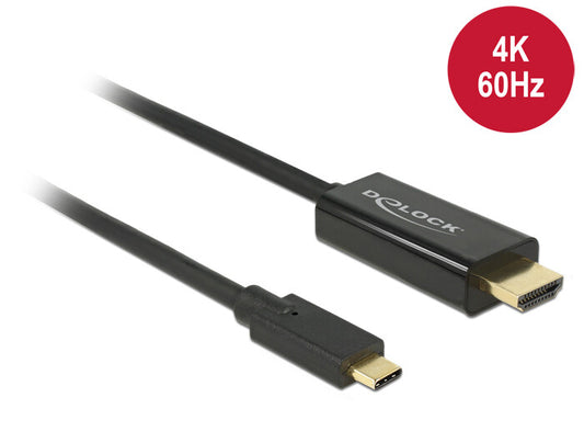 DeLOCK 85292 video cable adapter 3 m USB Type-C HDMI Black