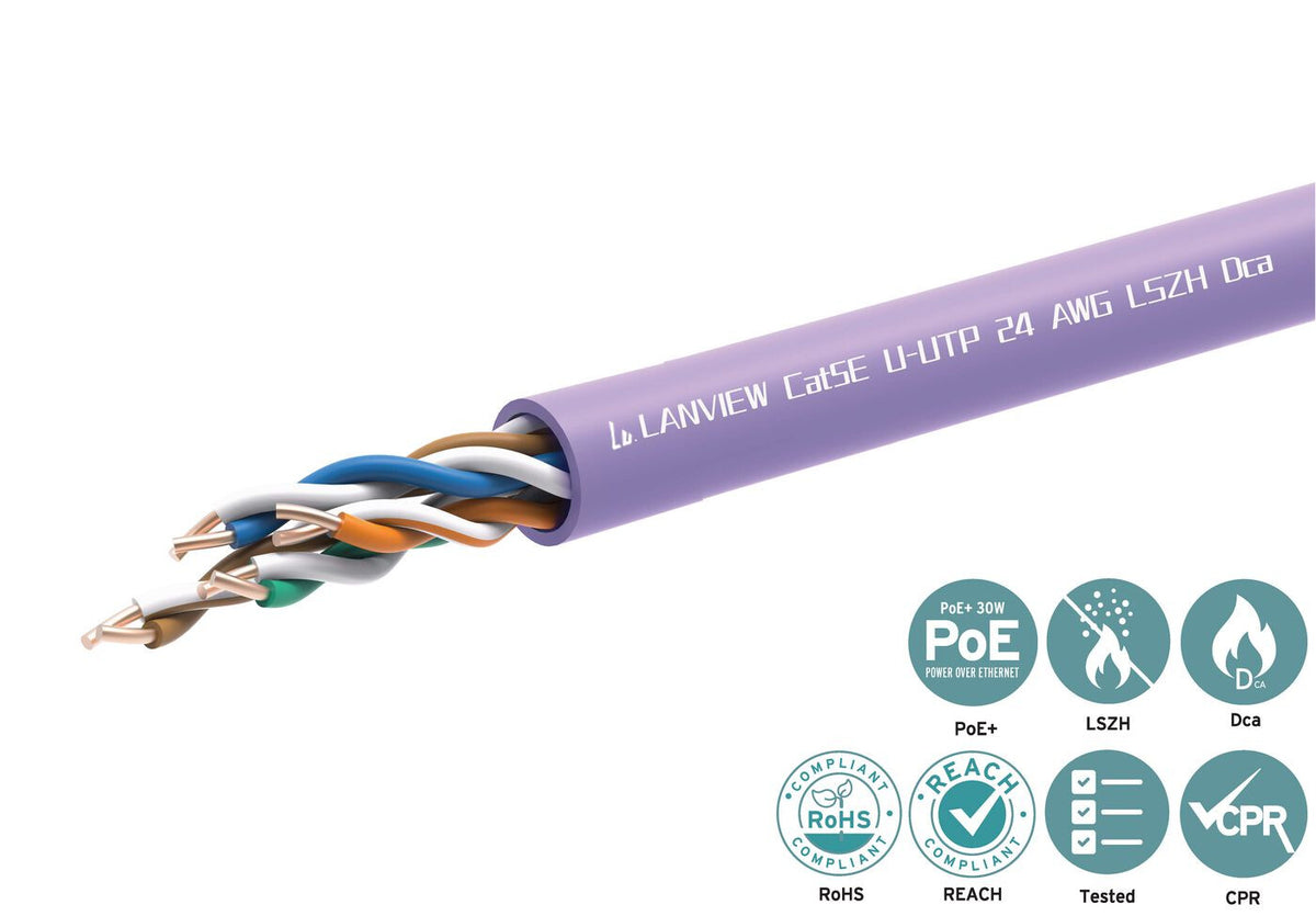 Lanview LVN122152 networking cable Purple 305 m Cat5e