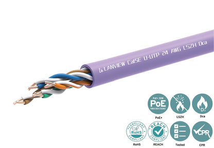 Lanview LVN122152 networking cable Purple 305 m Cat5e