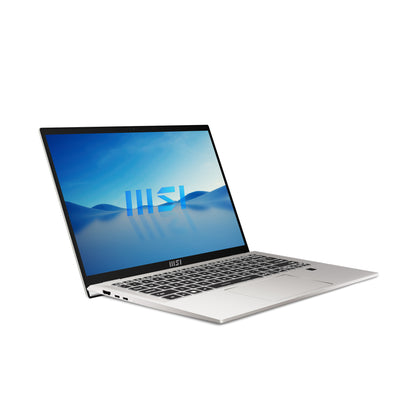 MSI Prestige 14 Evo B13M-244UK Intel® Core™ i5 i5-13500H Laptop 35.6 cm (14") Full HD+ 16 GB LPDDR5-SDRAM 512 GB SSD Wi-Fi 6E (802.11ax) Windows 11 Home Silver