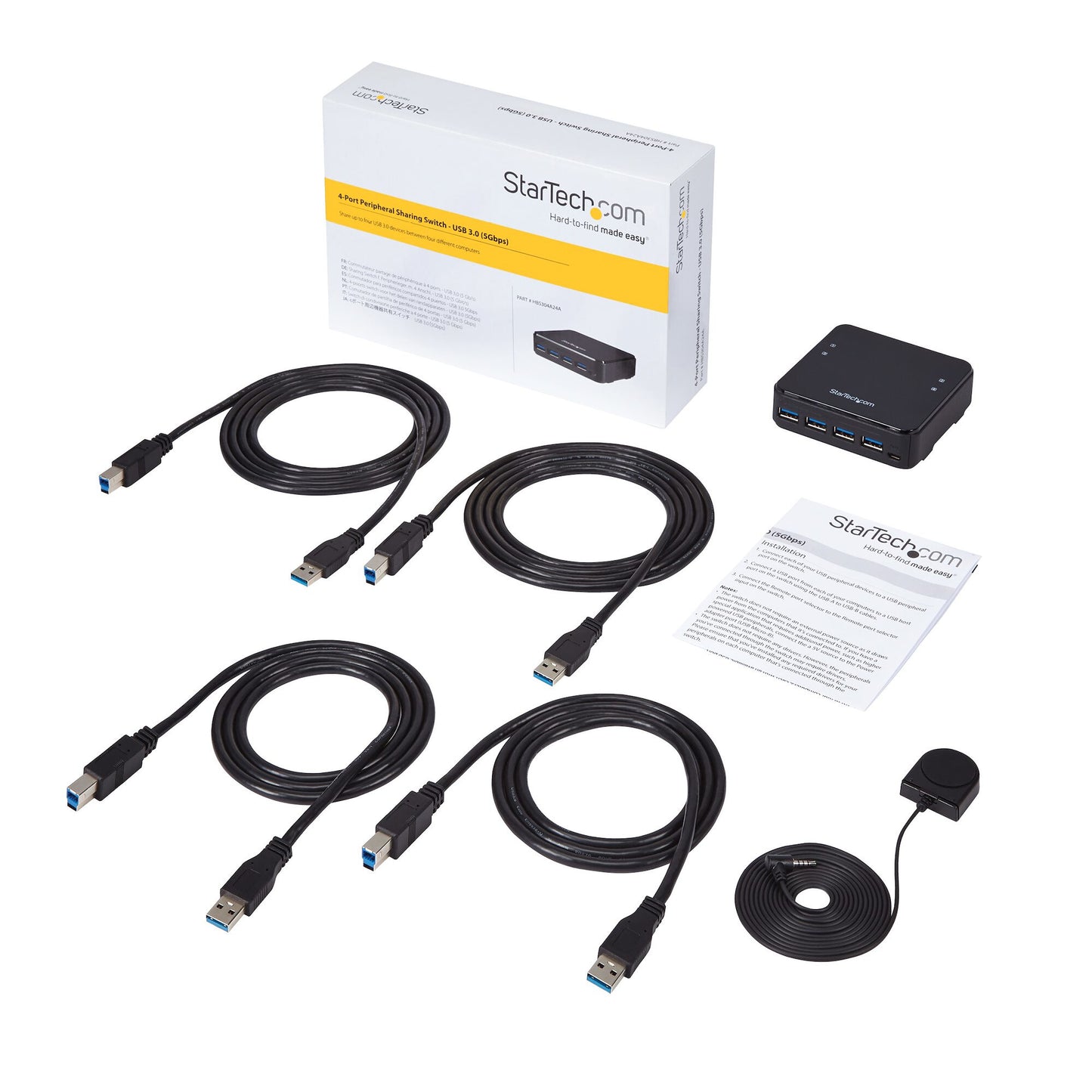 StarTech.com 4 to 4 USB 3.0 Peripheral Sharing Switch