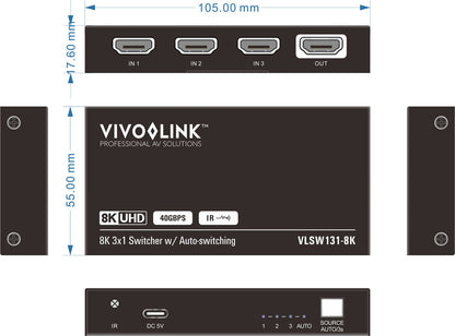 Vivolink VLSW131-8K video switch HDMI