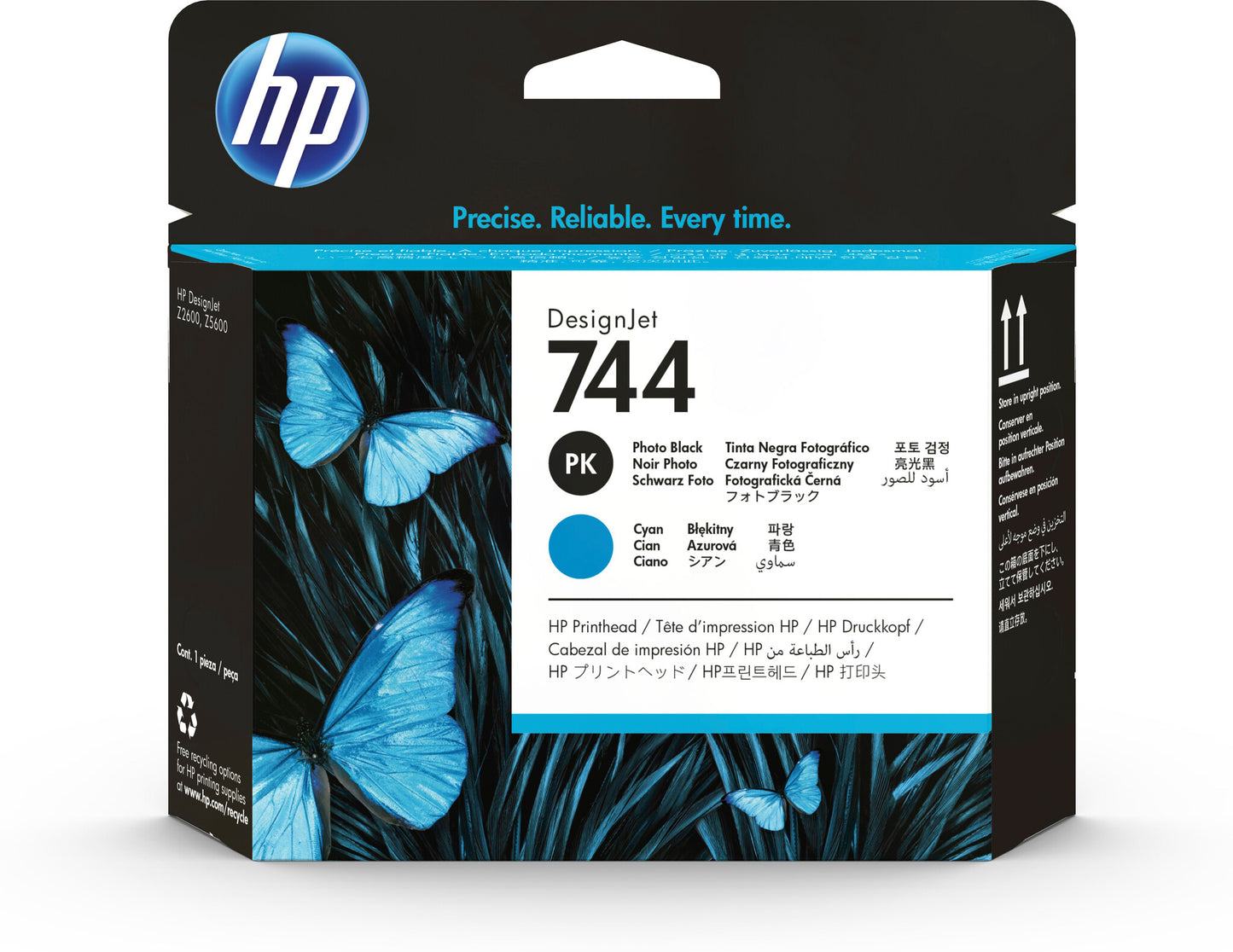 HP 744 Photo Black/Cyan DesignJet Printhead