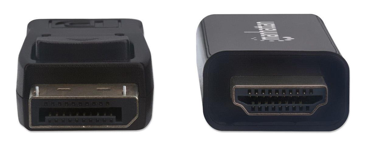 Manhattan DisplayPort 1.1 to HDMI Cable, 1080p@60Hz, 1.8m, DP With Latch, Black, Not Bi-Directional, Three Year Warranty